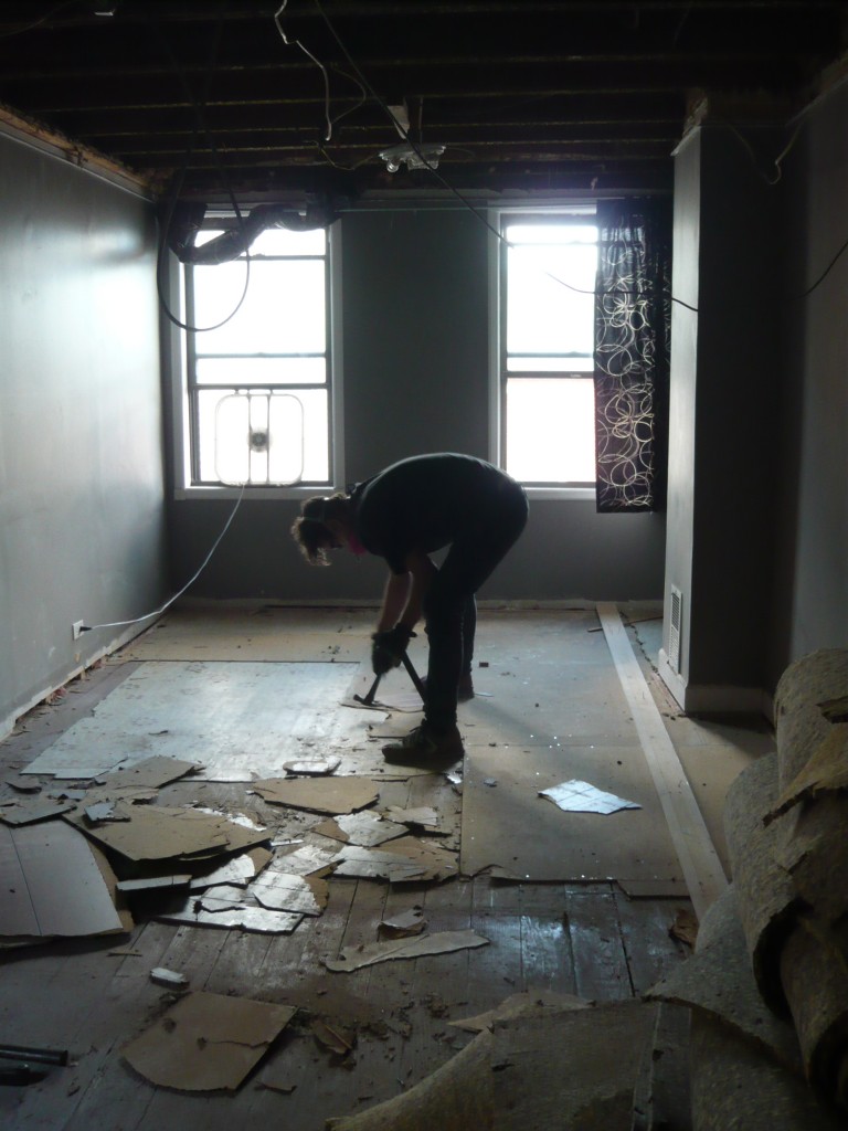 Layers of flooring