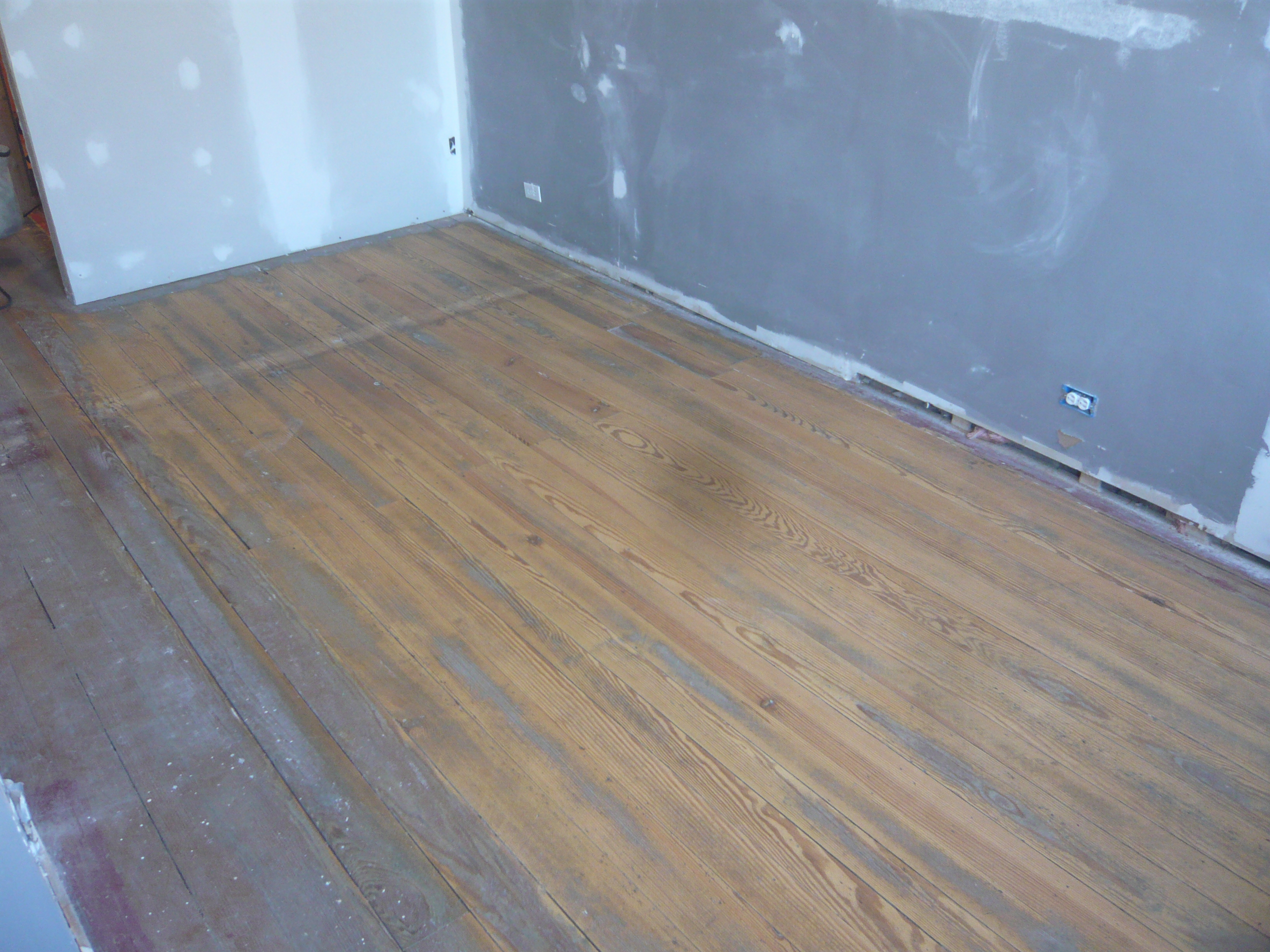 First Pass. Remove enough to see the nails that were hidden by paint.