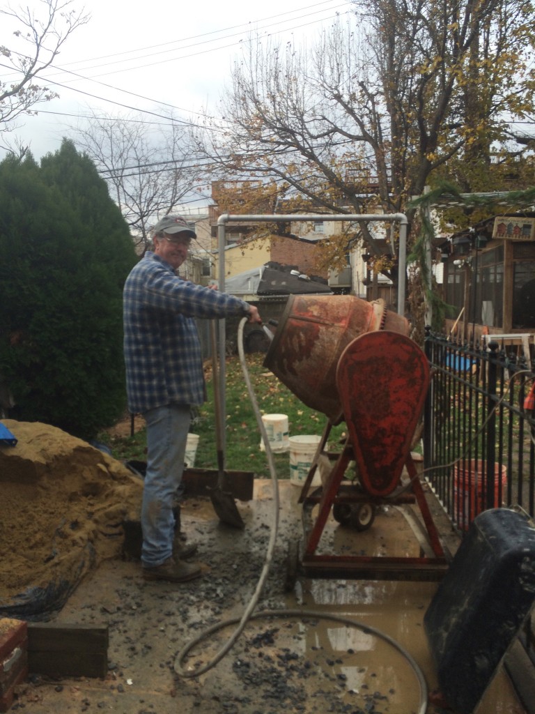 Dad at work